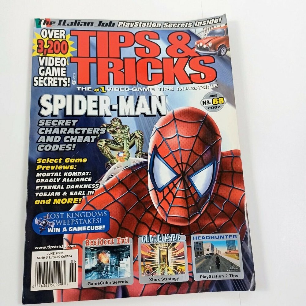 Tips & Tricks Magazine Spiderman Issue 88 June 2002 Video Game Tips *MINOR WEAR*